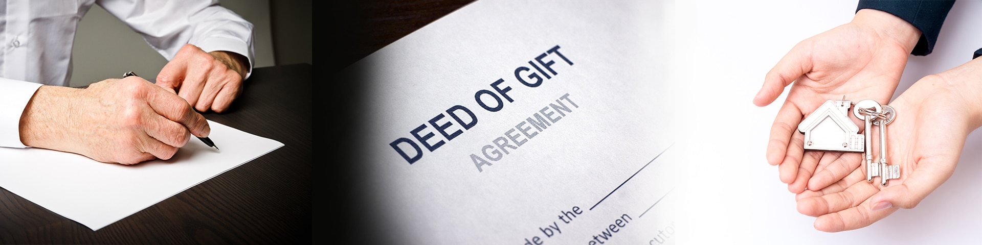 What is the process of transferring property through gift deed where the  donee and donor both are in blood relation?