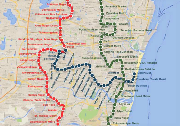 Upcoming Chennai Metro Phase 2