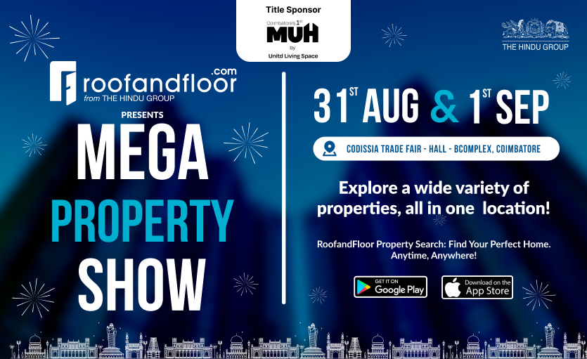 RoofandFloor's Mega Property Show in Coimbatore August 31st and 1st September